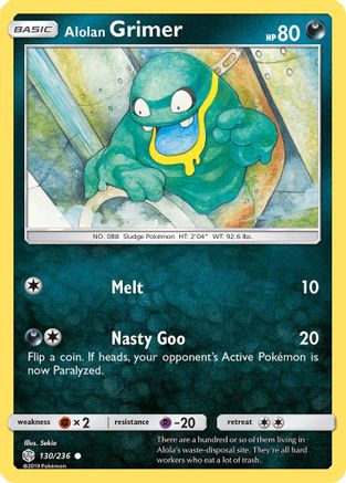 Alolan Grimer (130) Reverse Holofoil - Cosmic Eclipse