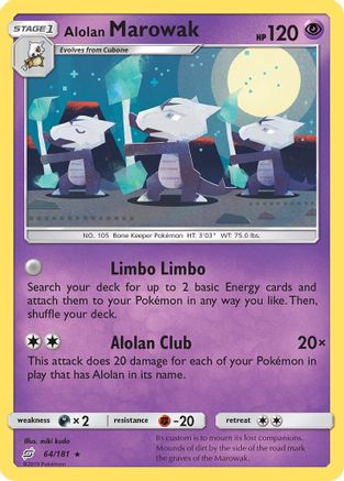 Alolan Marowak (64) Reverse Holofoil - Team Up