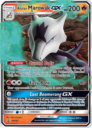 Alolan Marowak GX (SM187) Holofoil - Black Star Promos