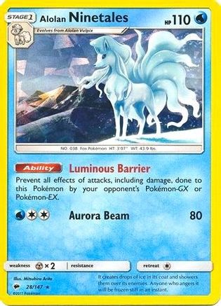 Alolan Ninetales (Cracked Ice Holo) (Deck Exclusives) (28) Holofoil - Burning Shadows