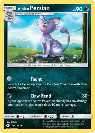 Alolan Persian (79) Reverse Holofoil - Sun & Moon