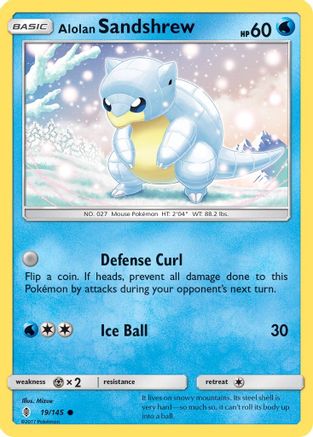 Alolan Sandshrew (19) Reverse Holofoil - Guardians Rising