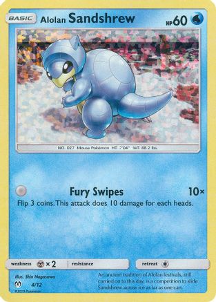 Alolan Sandshrew (4) Holofoil - McDonalds Promos 2019