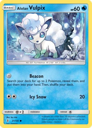 Alolan Vulpix (21) Reverse Holofoil - Guardians Rising