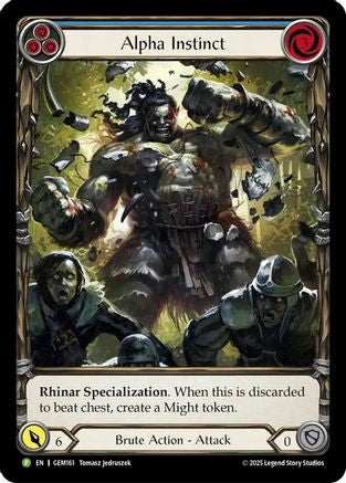 Alpha Instinct (Blue) (GEM161) Rainbow Foil - Gem Pack 5
