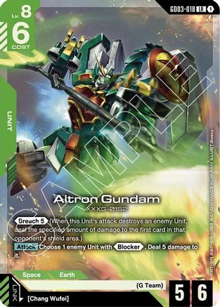 Altron Gundam (GD03-018) Holofoil - Steel Requiem