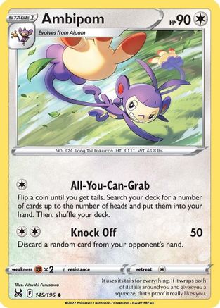 Ambipom (145) Reverse Holofoil - Lost Origin