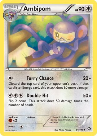 Ambipom (91) Reverse Holofoil - Steam Siege