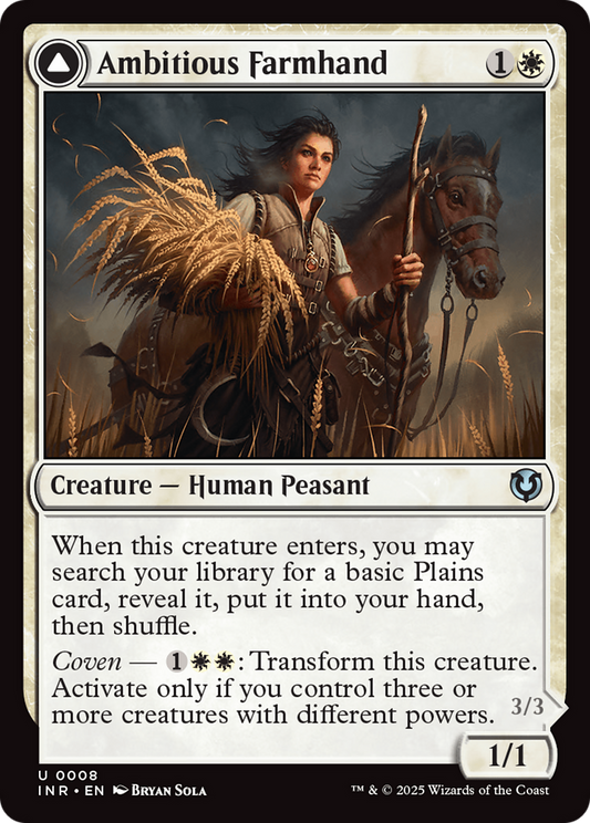 Ambitious Farmhand // Seasoned Cathar (008) - Innistrad Remastered