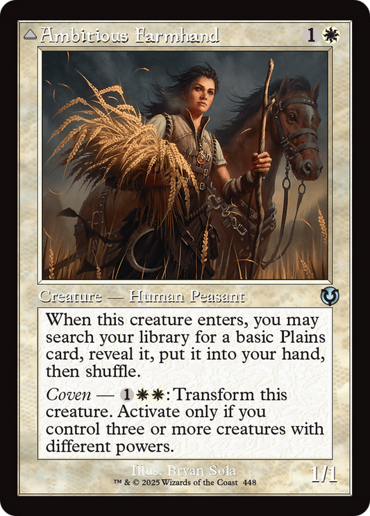 Ambitious Farmhand // Seasoned Cathar (Retro) (448) Foil - Innistrad Remastered