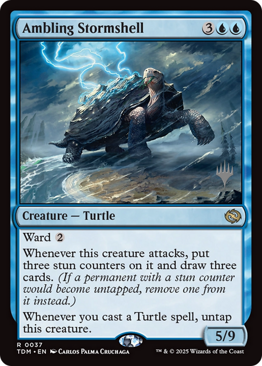 Ambling Stormshell (Promo Pack) (037) Foil - Tarkir: Dragonstorm