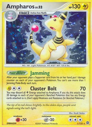 Ampharos (1) Reverse Holofoil - Secret Wonders