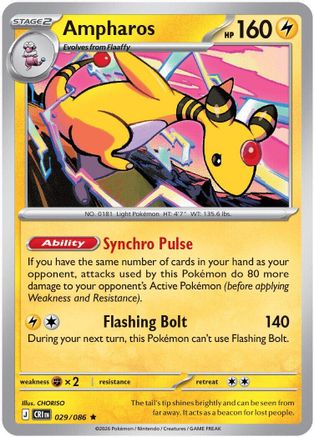 Ampharos (29) Reverse Holofoil - Chaos Rising