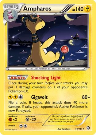 Ampharos (40) Reverse Holofoil - Steam Siege