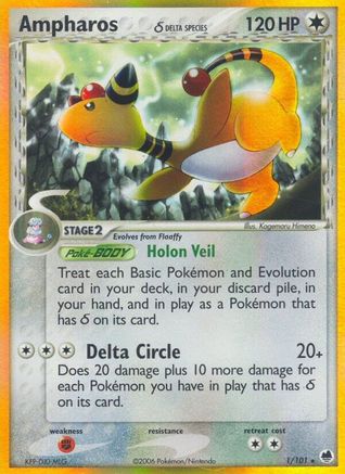 Ampharos (Delta Species) (1) Holofoil - Dragon Frontiers
