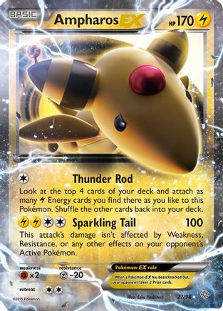 Ampharos EX (27) Holofoil - Ancient Origins
