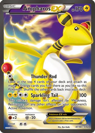 Ampharos EX (Full Art) (87) Holofoil - Ancient Origins