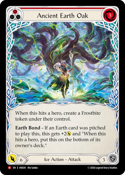Ancient Earth Oak (Red) (IAR261) Rainbow Foil - Usurp the Shadow Throne