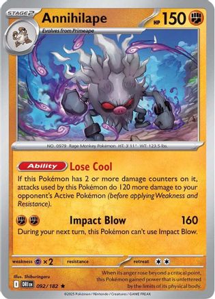 Annihilape (92) Holofoil - Destined Rivals