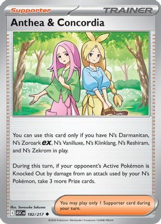 Anthea & Concordia (182) Reverse Holofoil - Ascended Heroes