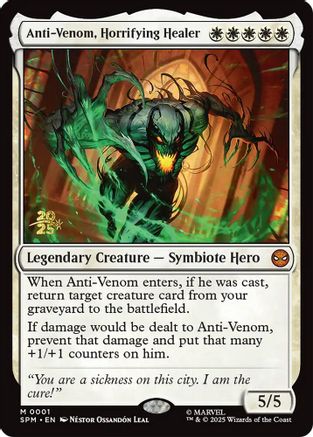 Anti-Venom, Horrifying Healer (Prerelease) (001) Foil - Marvel's Spider-Man