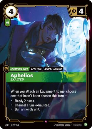 Aphelios – Exalted (049) Foil - Spiritforged