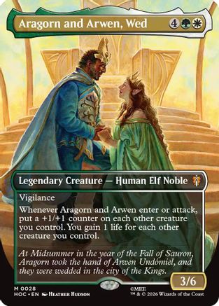 Aragorn and Arwen, Wed (Borderless) (028) - The Hobbit: Eternal-Legal