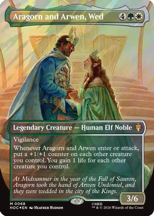 Aragorn and Arwen, Wed (Borderless) (068) Surge Foil - The Hobbit: Eternal-Legal