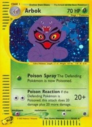 Arbok (3) Reverse Holofoil - Expedition