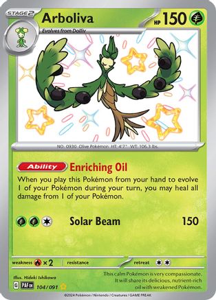 Arboliva (104) Holofoil - Paldean Fates