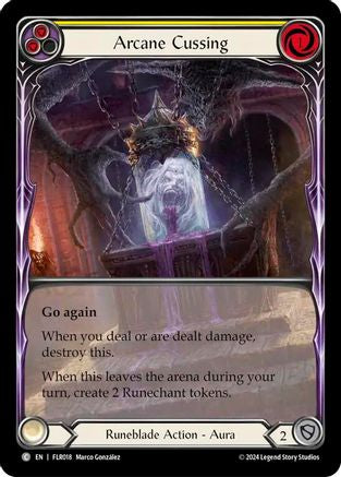 Arcane Cussing (Yellow) (Extended Art) (FLR018) - Blitz Deck: Rosetta - Florian