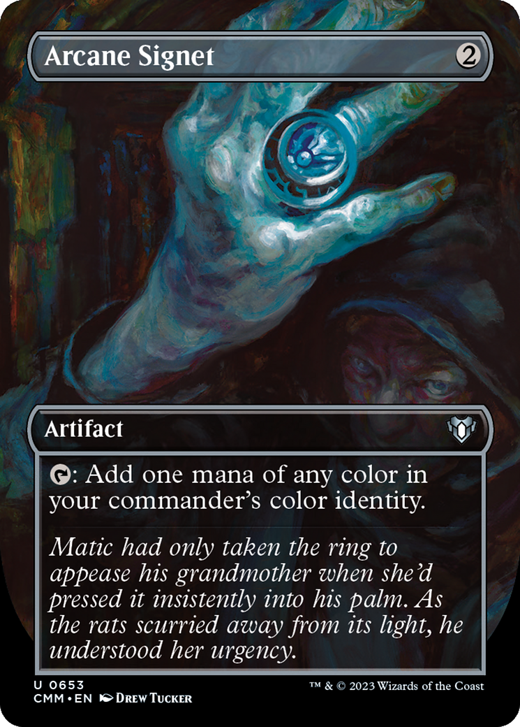 Arcane Signet (Borderless) (653) Foil - Commander Masters
