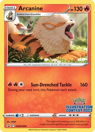 Arcanine (Illustration Contest 2022) (SWSH304) - Black Star Promos