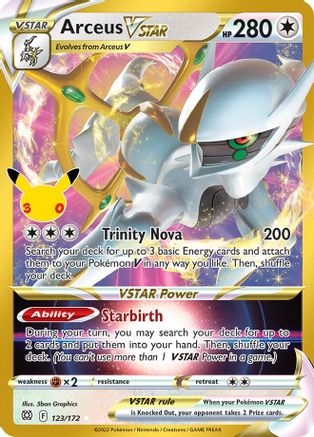 Arceus VSTAR (Classic Collection) (123) Holofoil - 30th Celebration
