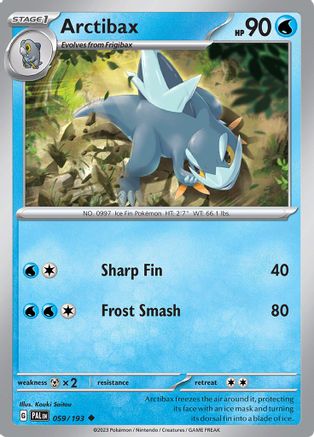 Arctibax (59) Reverse Holofoil - Paldea Evolved
