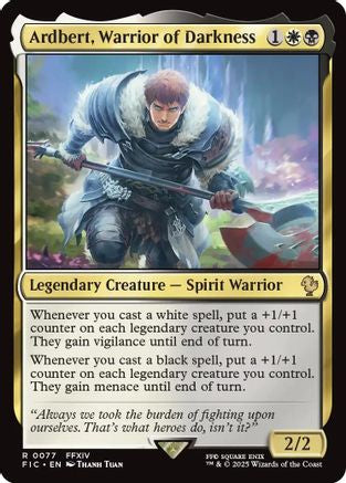 Ardbert, Warrior of Darkness (077) Surge Foil - Commander: FINAL FANTASY
