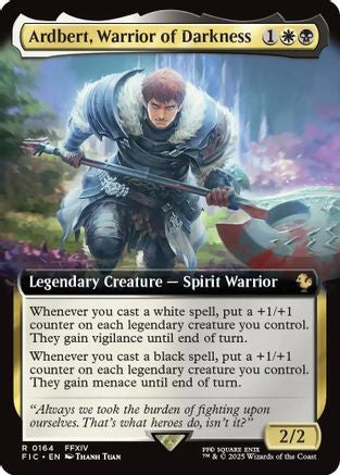 Ardbert, Warrior of Darkness (Extended Art) (164) Foil - Commander: FINAL FANTASY