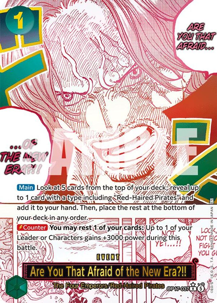 Are You That Afraid of the New Era?! (Alternate Art) (OP17-037) Foil