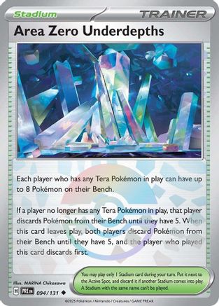 Area Zero Underdepths (Poke Ball Pattern) (94) Reverse Holofoil - Prismatic Evolutions
