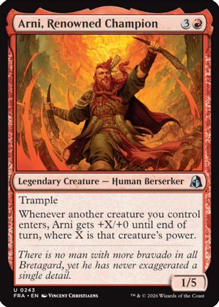 Arni, Renowned Champion (243) Foil - Reality Fracture