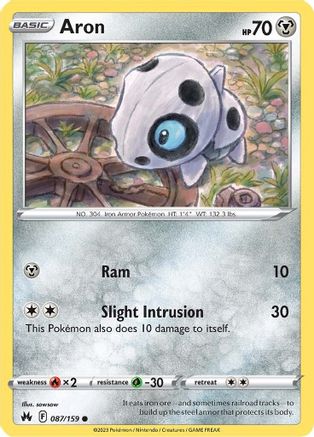 Aron (87) Reverse Holofoil - Crown Zenith