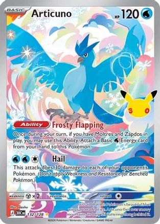 Articuno (132) Holofoil - 30th Celebration