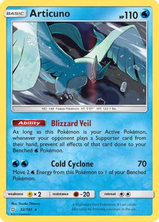 Articuno (32) Reverse Holofoil - Team Up