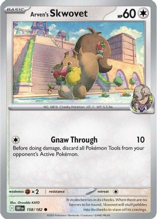 Arven's Skwovet (158) Reverse Holofoil - Destined Rivals