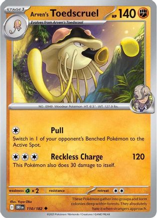 Arven's Toedscruel (110) Reverse Holofoil - Destined Rivals