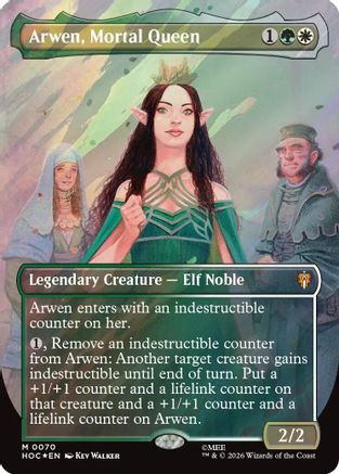 Arwen, Mortal Queen (Borderless) (070) Surge Foil - The Hobbit: Eternal-Legal