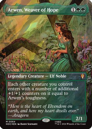 Arwen, Weaver of Hope (Borderless) (064) Surge Foil - The Hobbit: Eternal-Legal