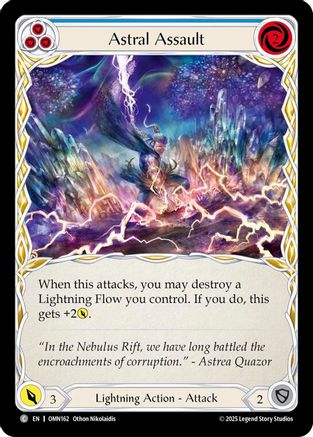 Astral Assault (Blue) (OMN162) Rainbow Foil - Omens of the Third Age