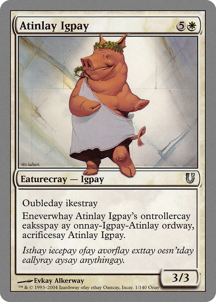 Atinlay Igpay (001) - Unhinged