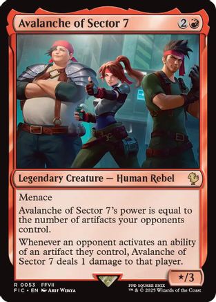 Avalanche of Sector 7 (053) Surge Foil - Commander: FINAL FANTASY